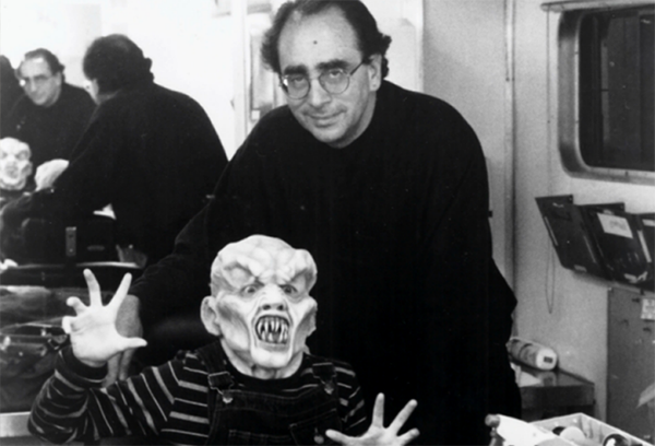 R.L. Stine on the set of "Goosebumps"