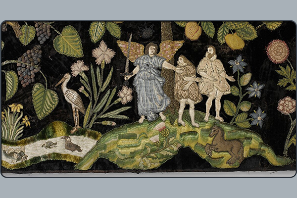 Detail of “The Garden of Eden”, late 16th c. English needlework (The Metropolitan Museum of Art, New York City)