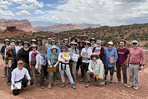 Earth sciences field campers in Utah