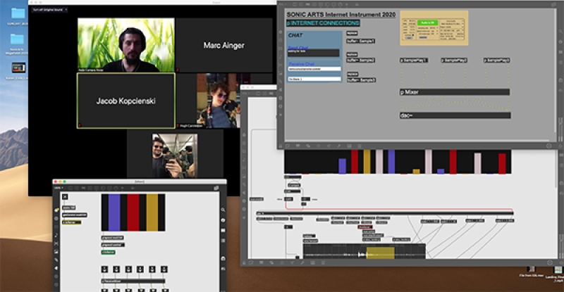 In March 2020, the Sonic Arts Ensemble performs in real time In March 2020, the Sonic Arts Ensemble performs in real time