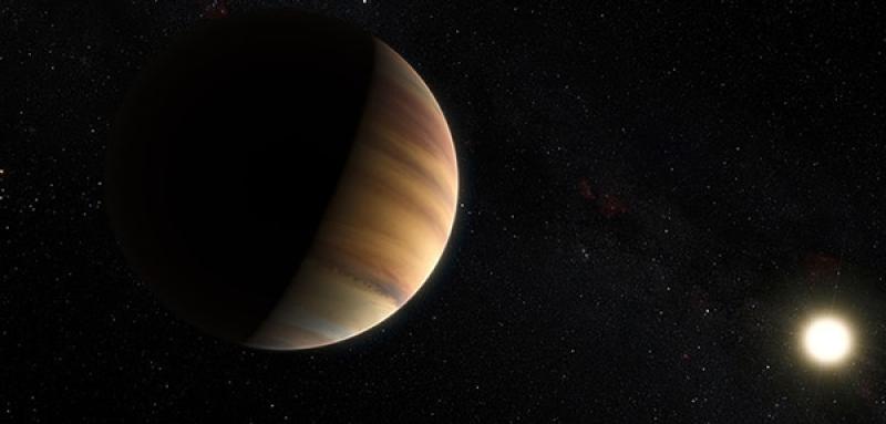 Artist's rendering of 51 Pegasi b, an exoplanet characterized as a hot-Jupiter. Artist's rendering of 51 Pegasi b, an exoplanet characterized as a hot-Jupiter.
