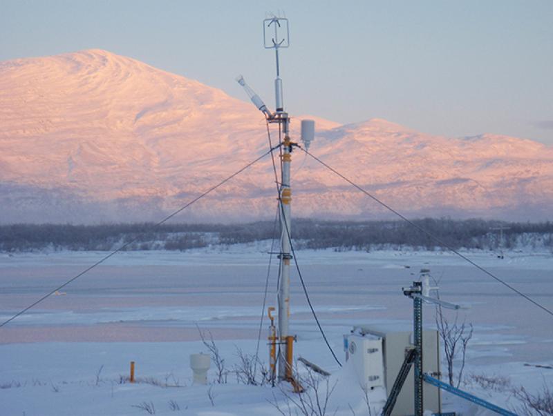 Research station in winter