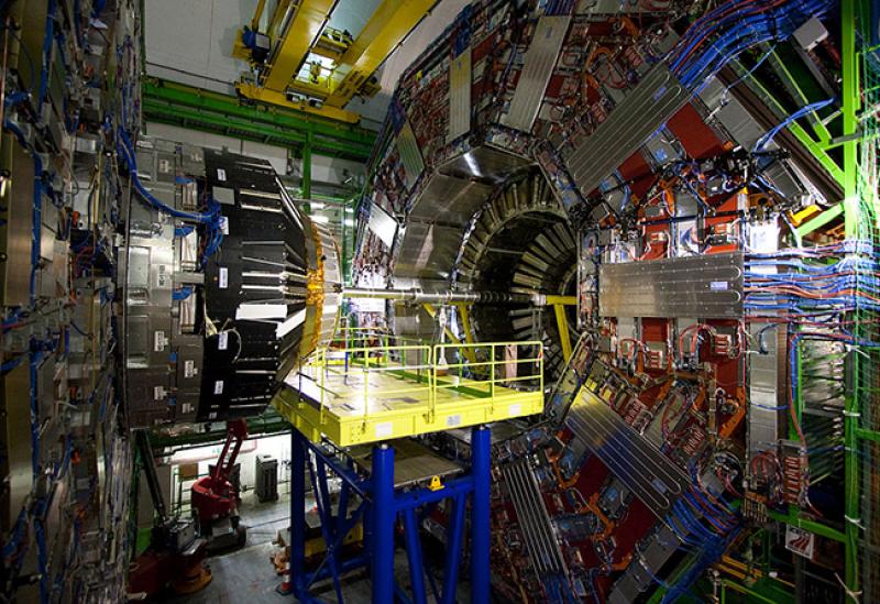 The Compact Muon Solenoid (CMS) at CERN. The Compact Muon Solenoid (CMS), a particle detector built on top of the Large Hadron Collider at CERN