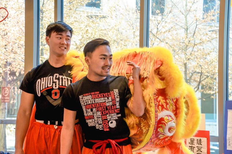 photo of lion dance performers