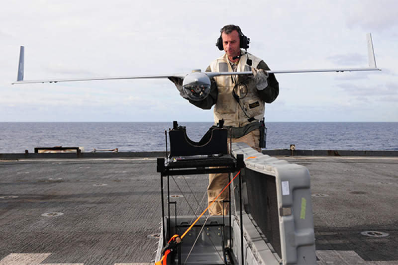 Drone on USS Comstock