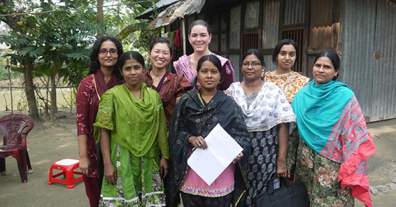 Elisabeth Root and a group of women