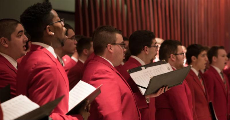 Men's Glee Club singing in New York City