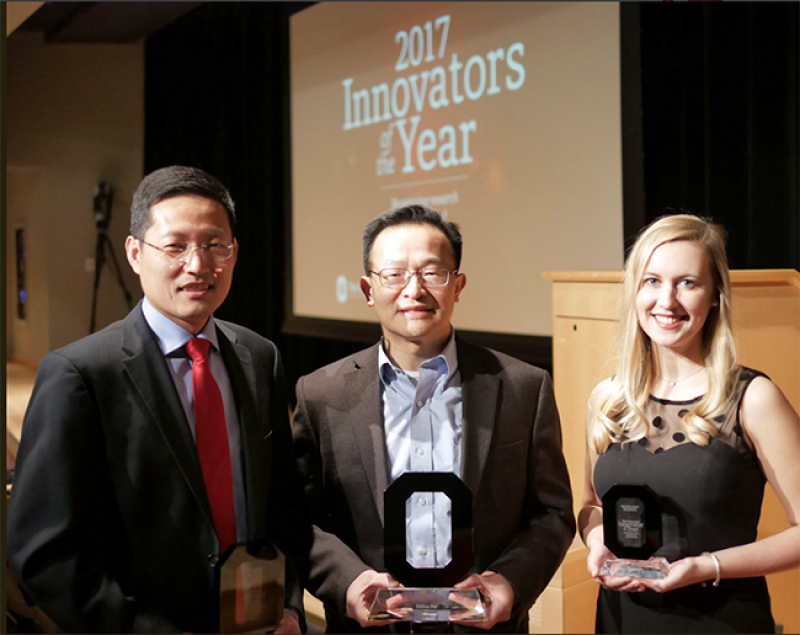 Yizhou Dong, Dehua Pei, Laura McLaughlin From left: Yizhou Dong, Dehua Pei, Laura McLaughlin