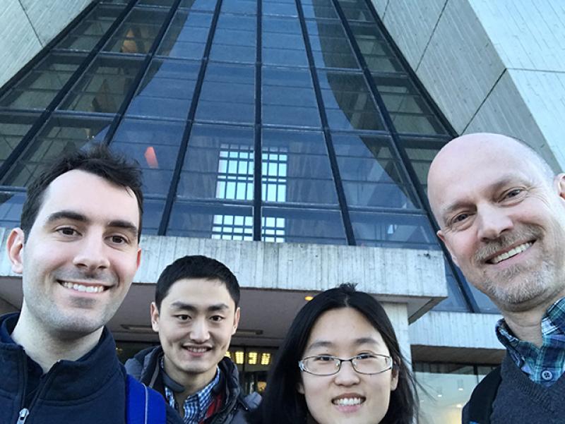 John Beacom with students at Fermilab