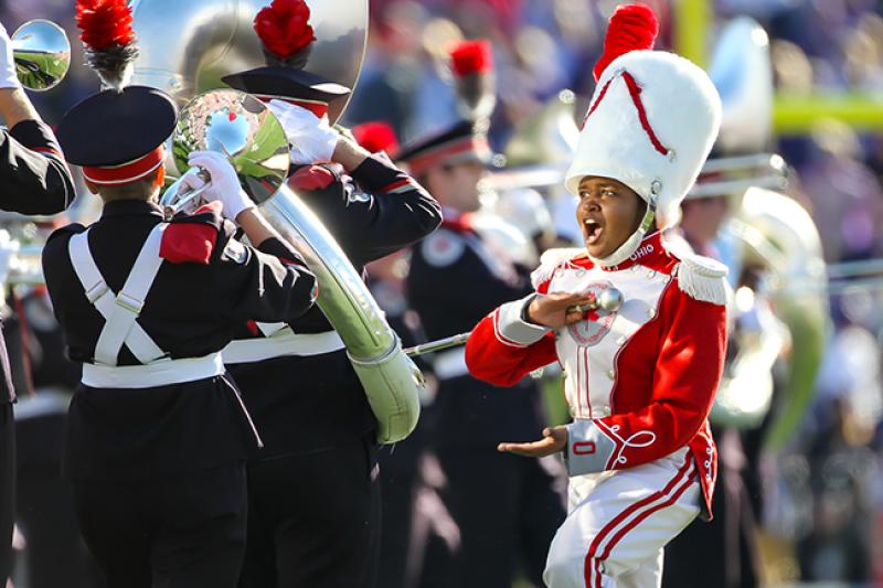 Morgan Davis performs at the Rose Bowl photo of Morgan Davis at Rose Bowl