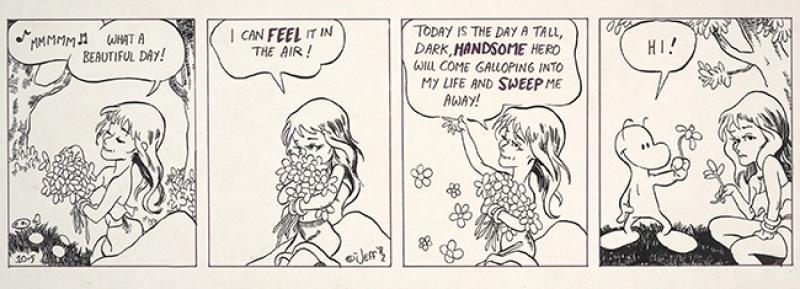 A "Thorn" comic strip from the Billy Ireland Cartoon Library & Museum's Jeff Smith Collection.