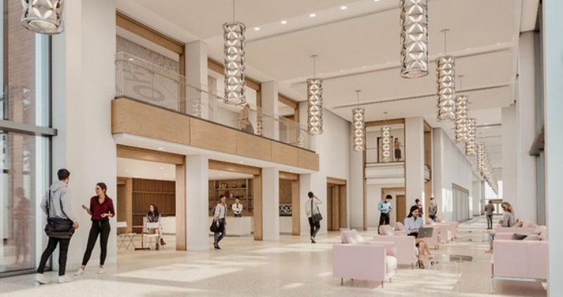 Weigel Hall renovations will include a central atrium. Weigel Hall renovations will include a central atrium.