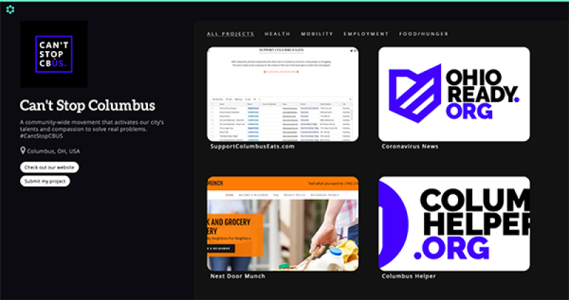 Can't Stop Columbus on Helm website screenshot Can't Stop Columbus on Helm website screenshot