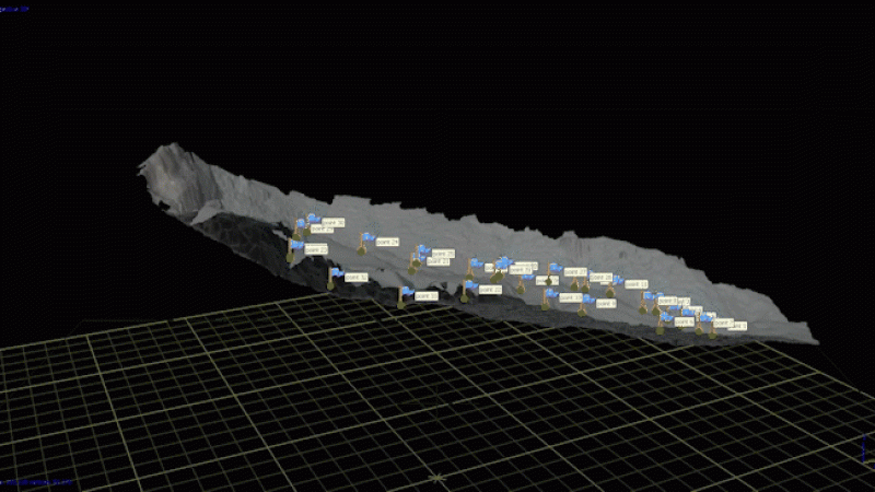A model of a glacier at Great Basin National Park in Nevada using data collected from the RANGER System. A model of a glacier at Great Basin National Park in Nevada using data collected from the RANGER System.