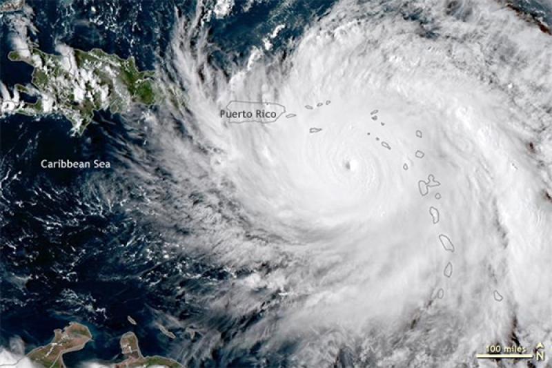Hurricane Maria over the Caribbean Hurricane Maria over the Caribbean