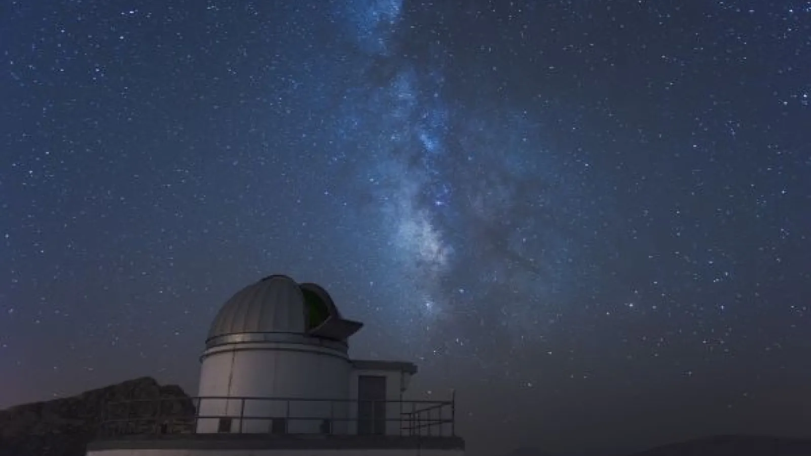 an observatory under the night sky