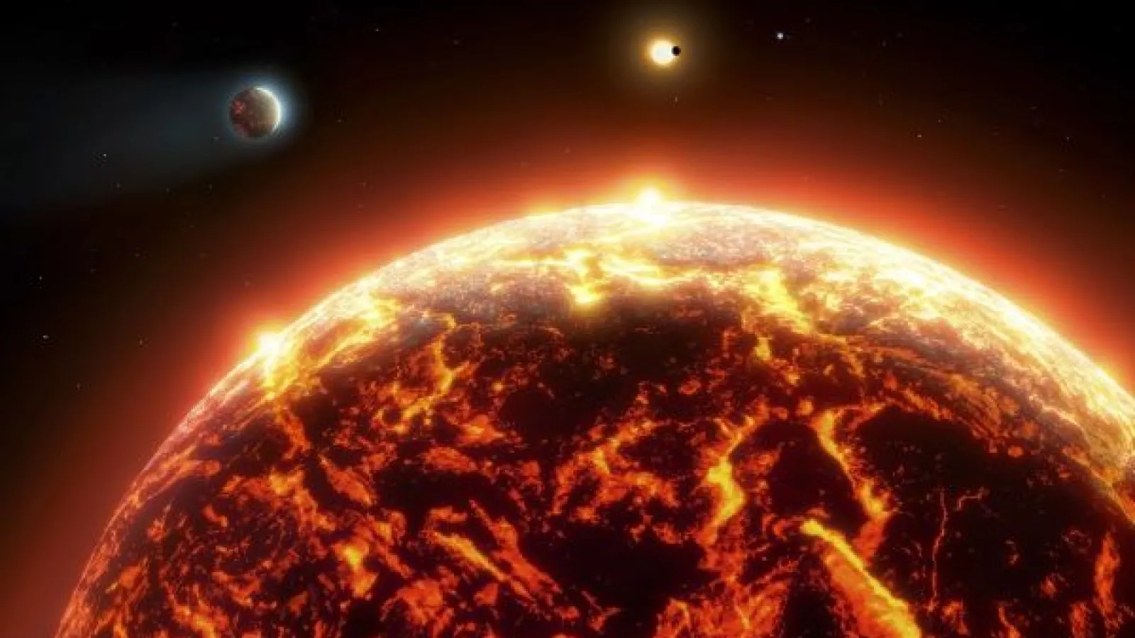 illustration of a lava planet