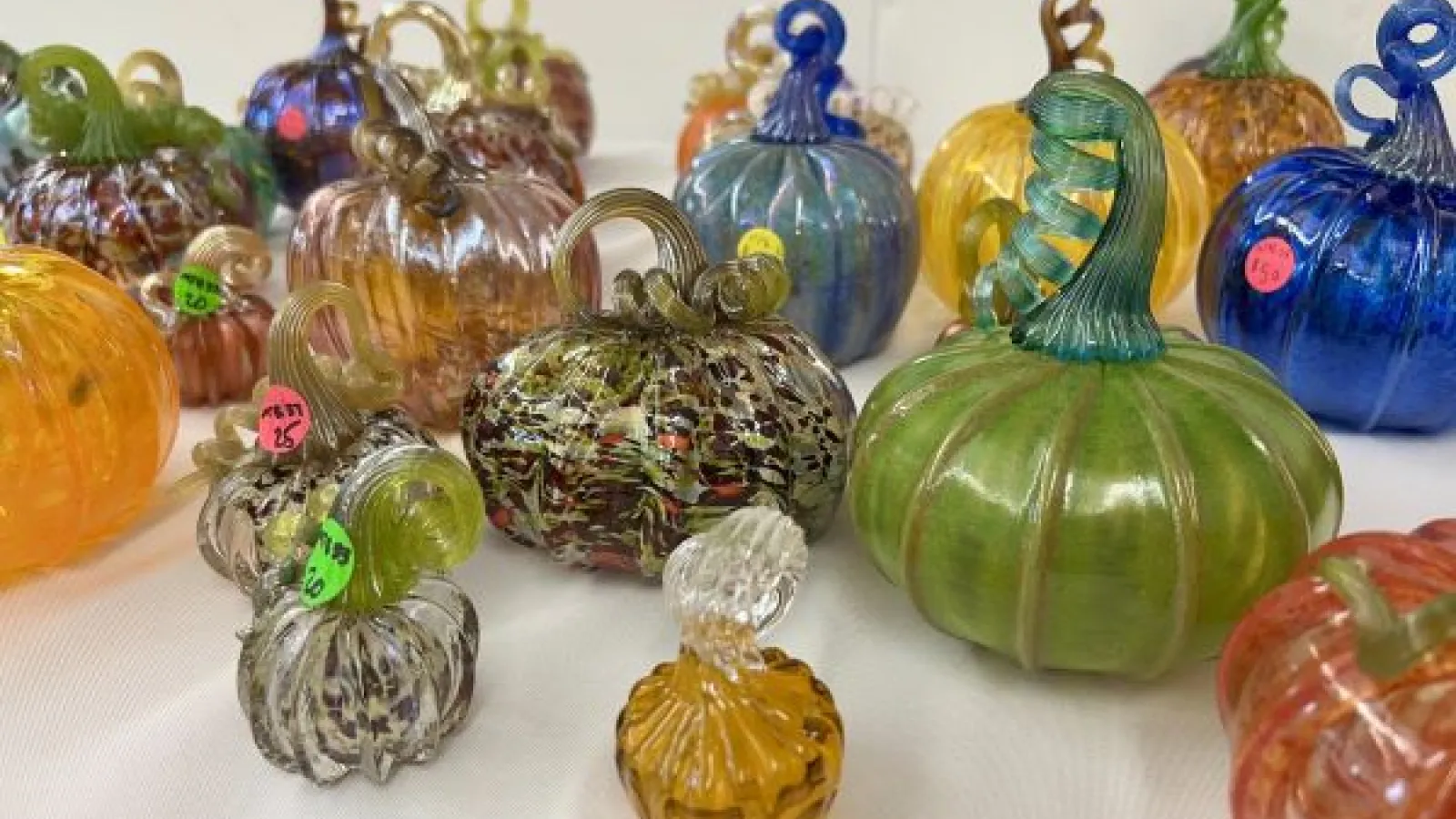 glass pumpkins