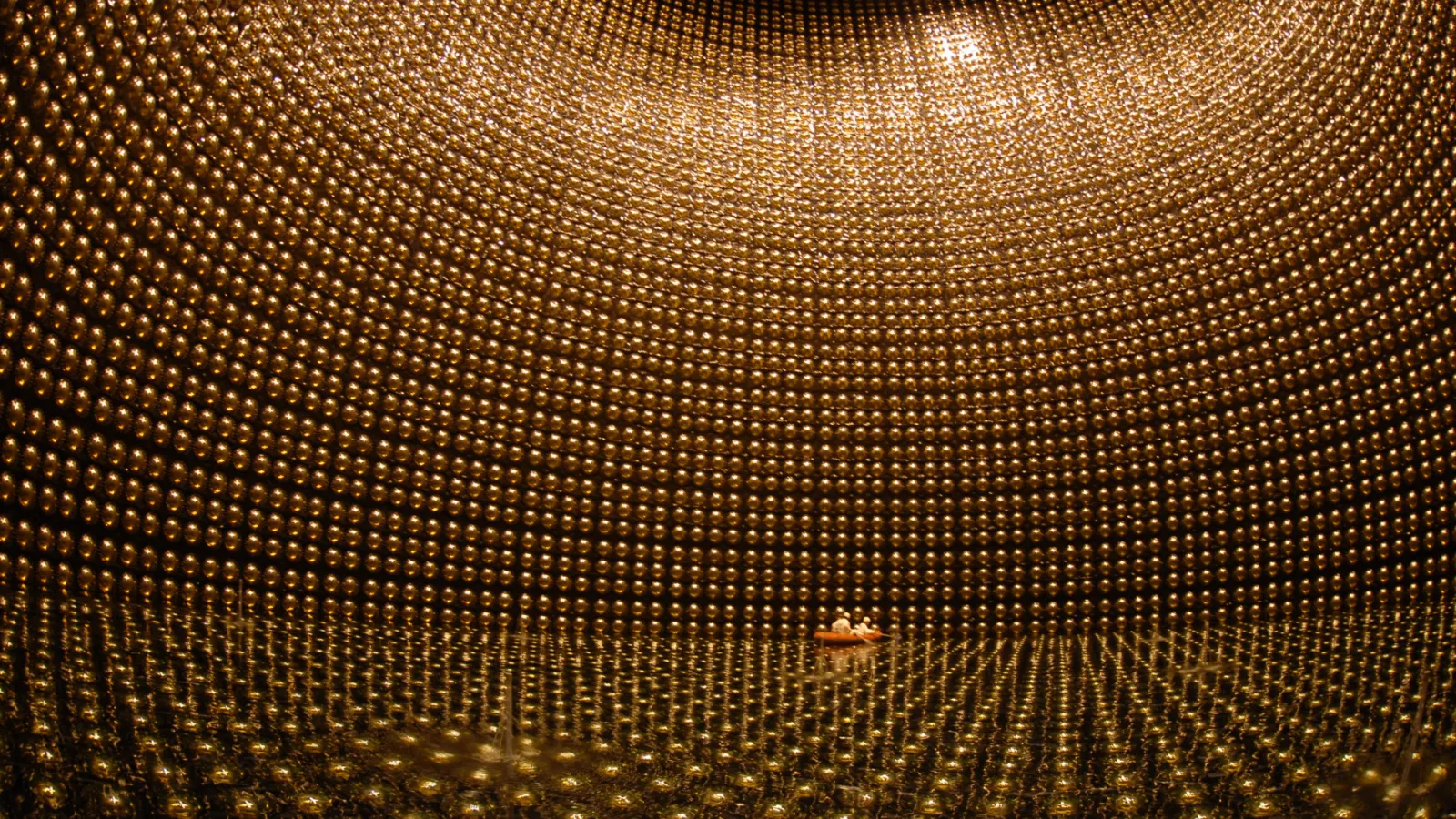 Inside the Super-Kamiokande detector
