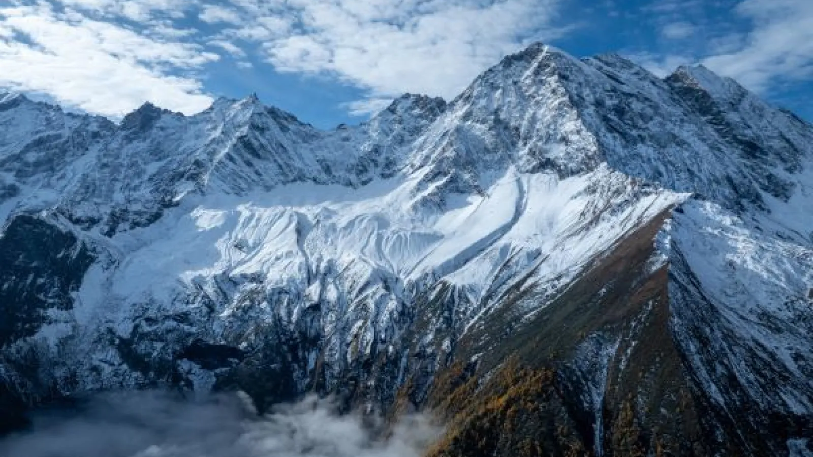 High mountains with glaciers