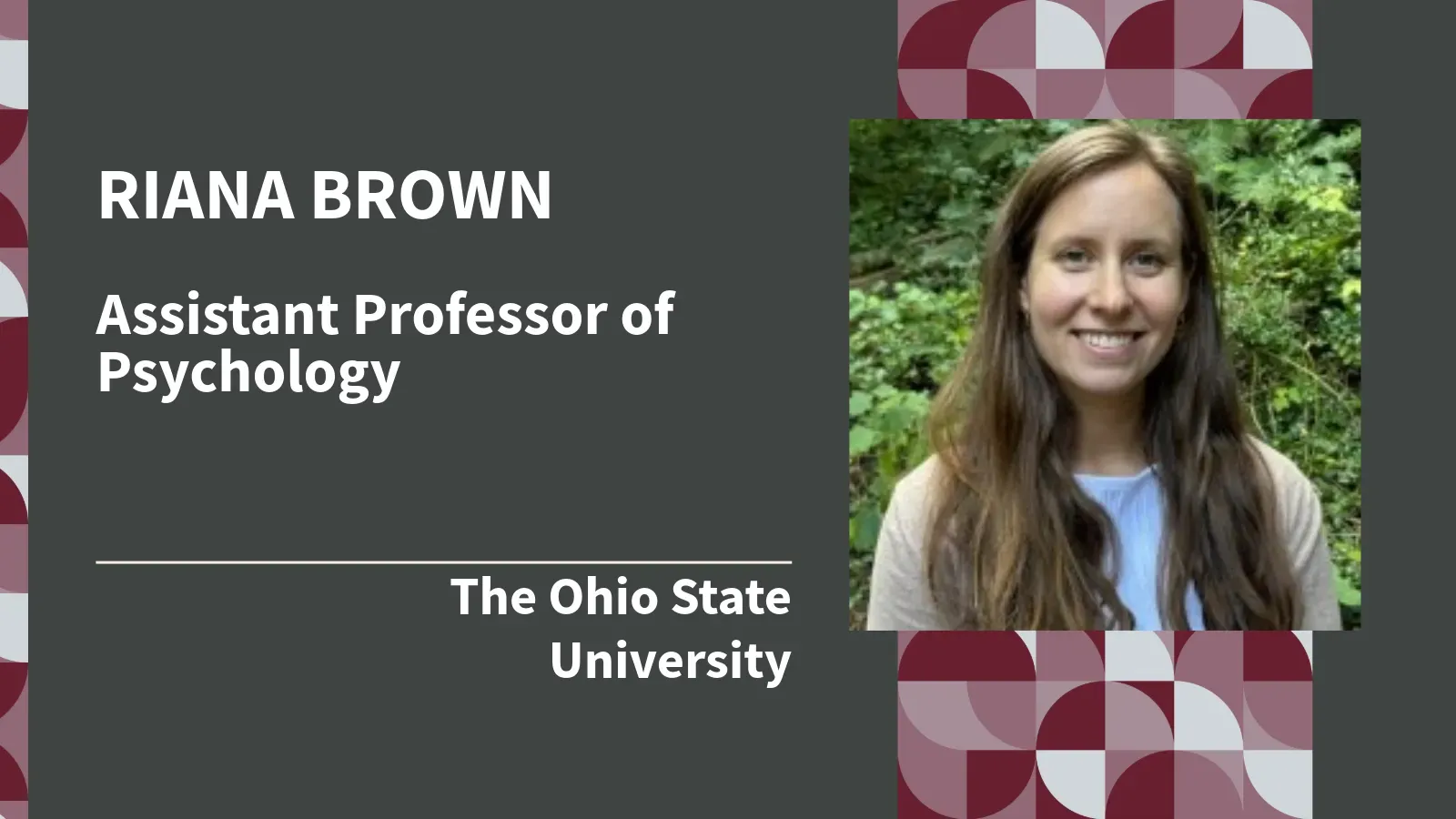 IPR Seminar Series - Dr. Riana Brown