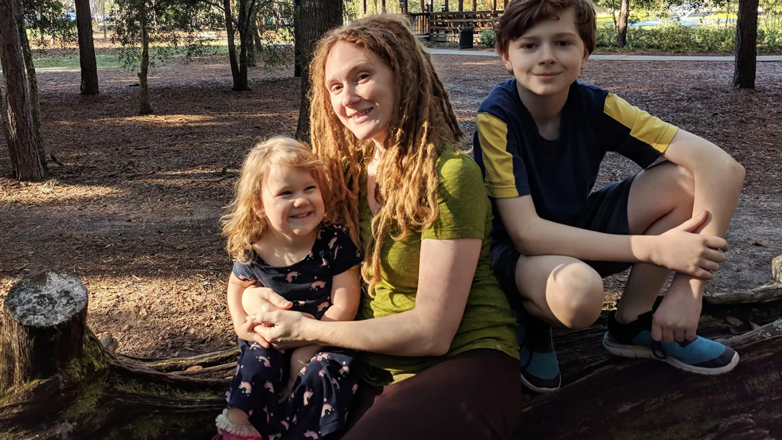 Ness Mayker with her two children: 13-year-old Draylen and 21/2-year-old Amelia.