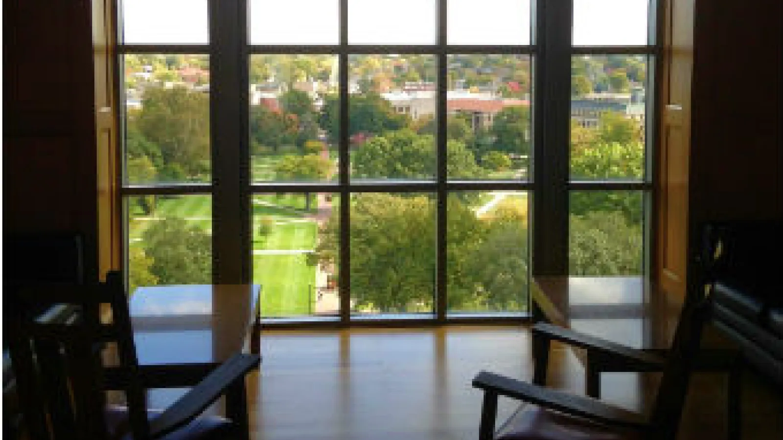 Thompson Library window view