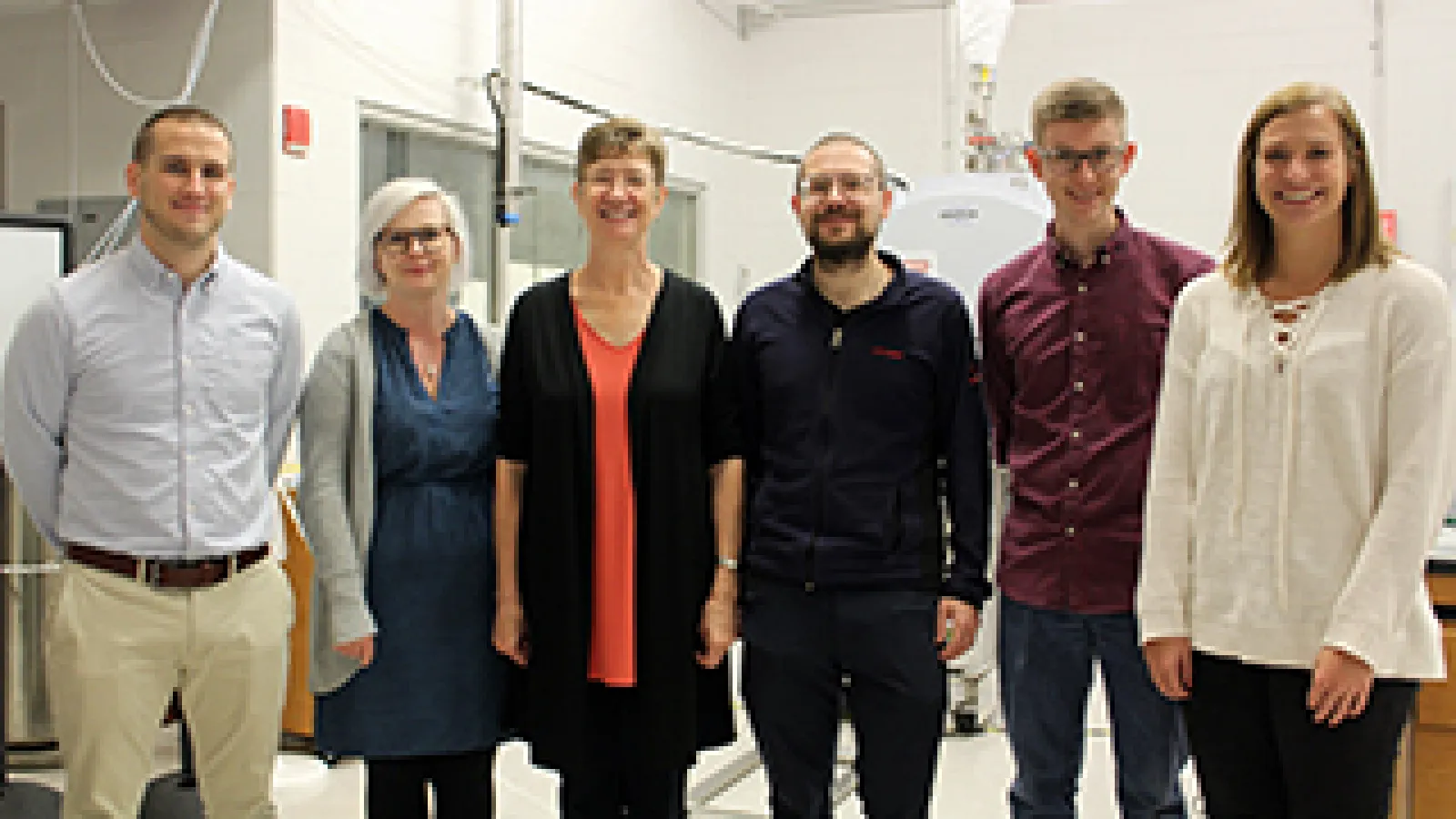 From left: Zachary Van Aernum, Sophie Harvey, Vicki Wysocki, Florian Busch, Benjamin Jones, Erin Panczyk