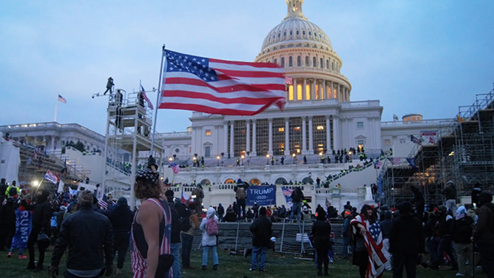Supporters of President Donald Trump outside the U.S. Capitol
