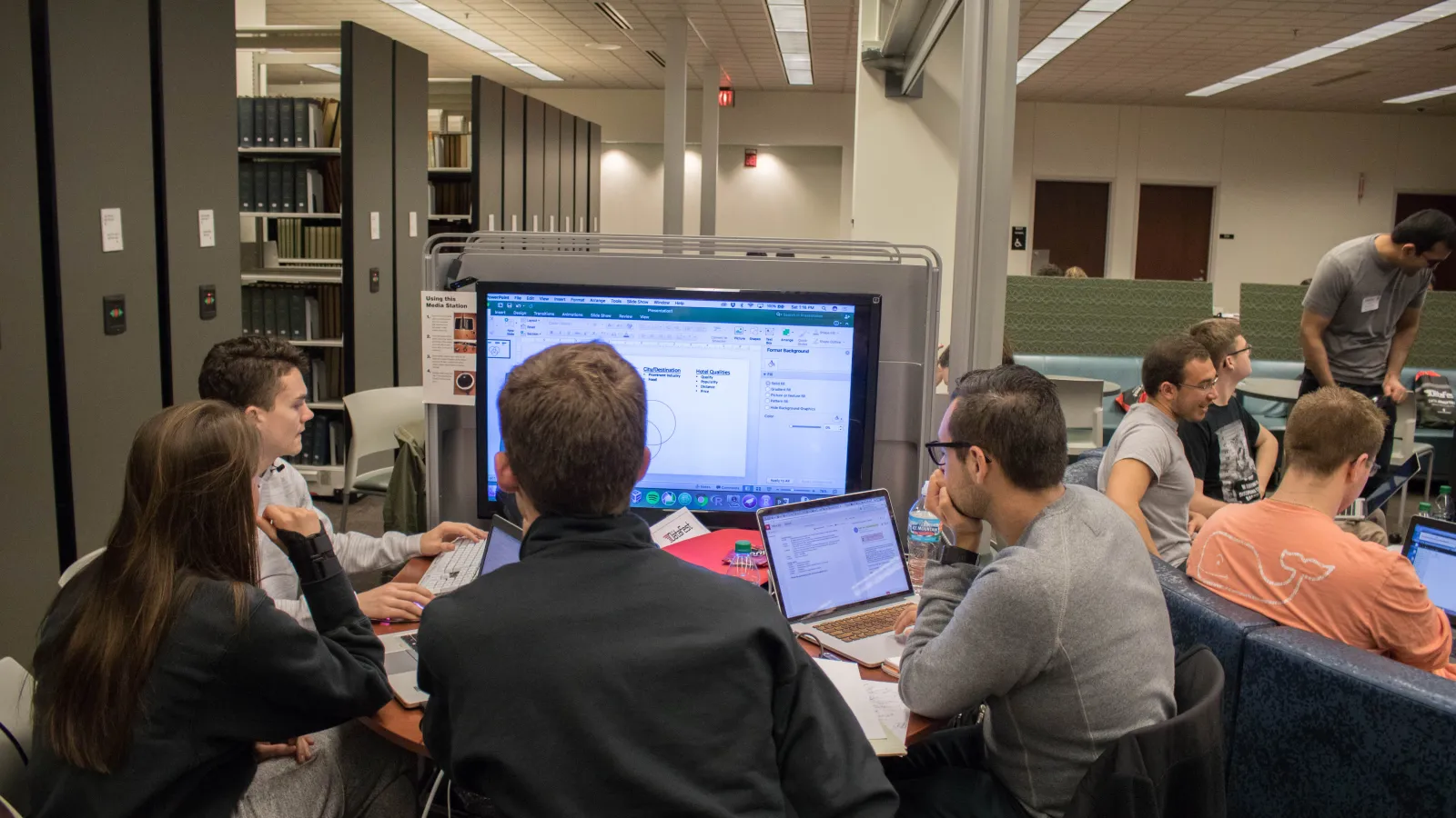 photo of students working at DataFest 2017