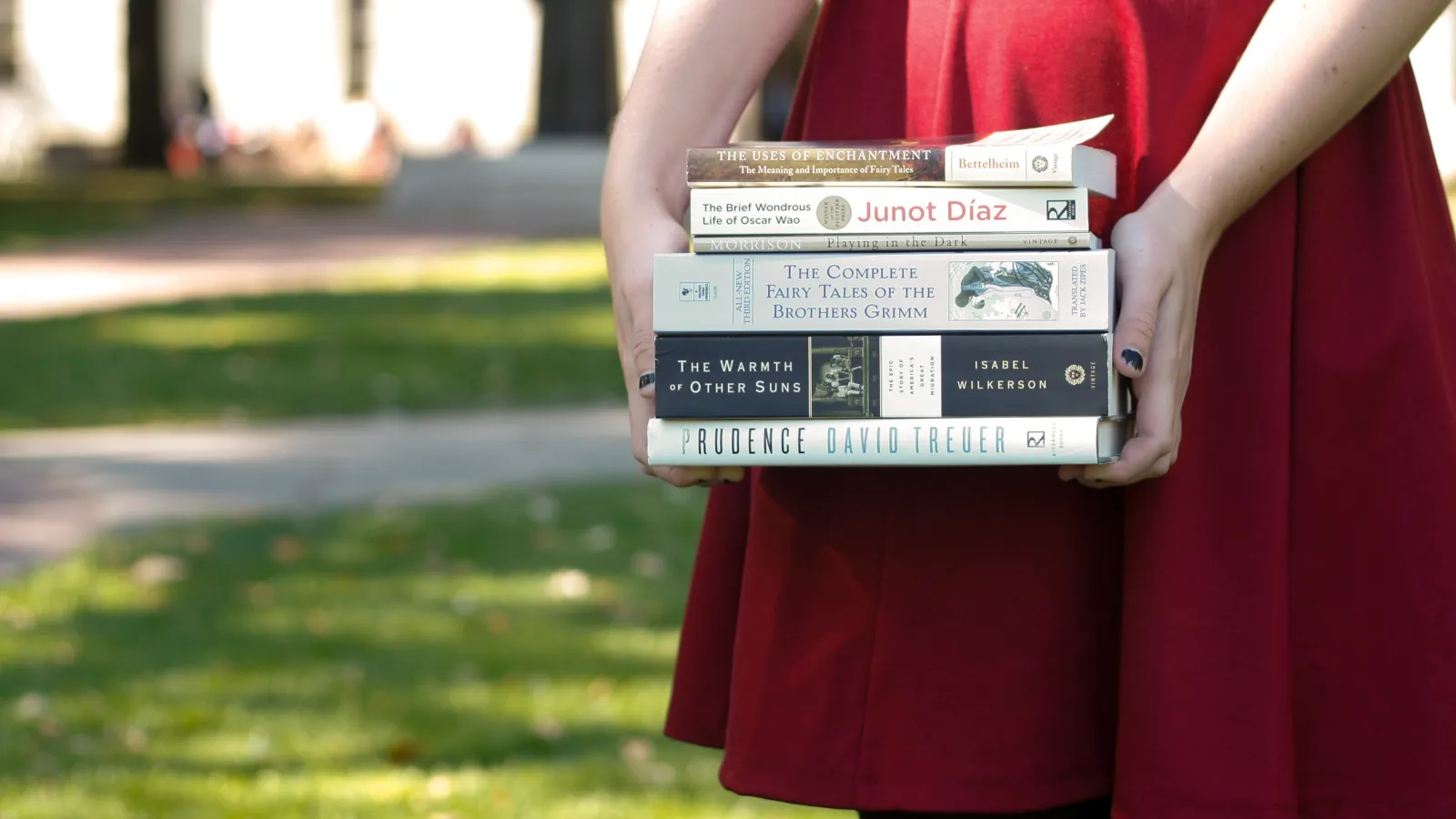 Girl with books