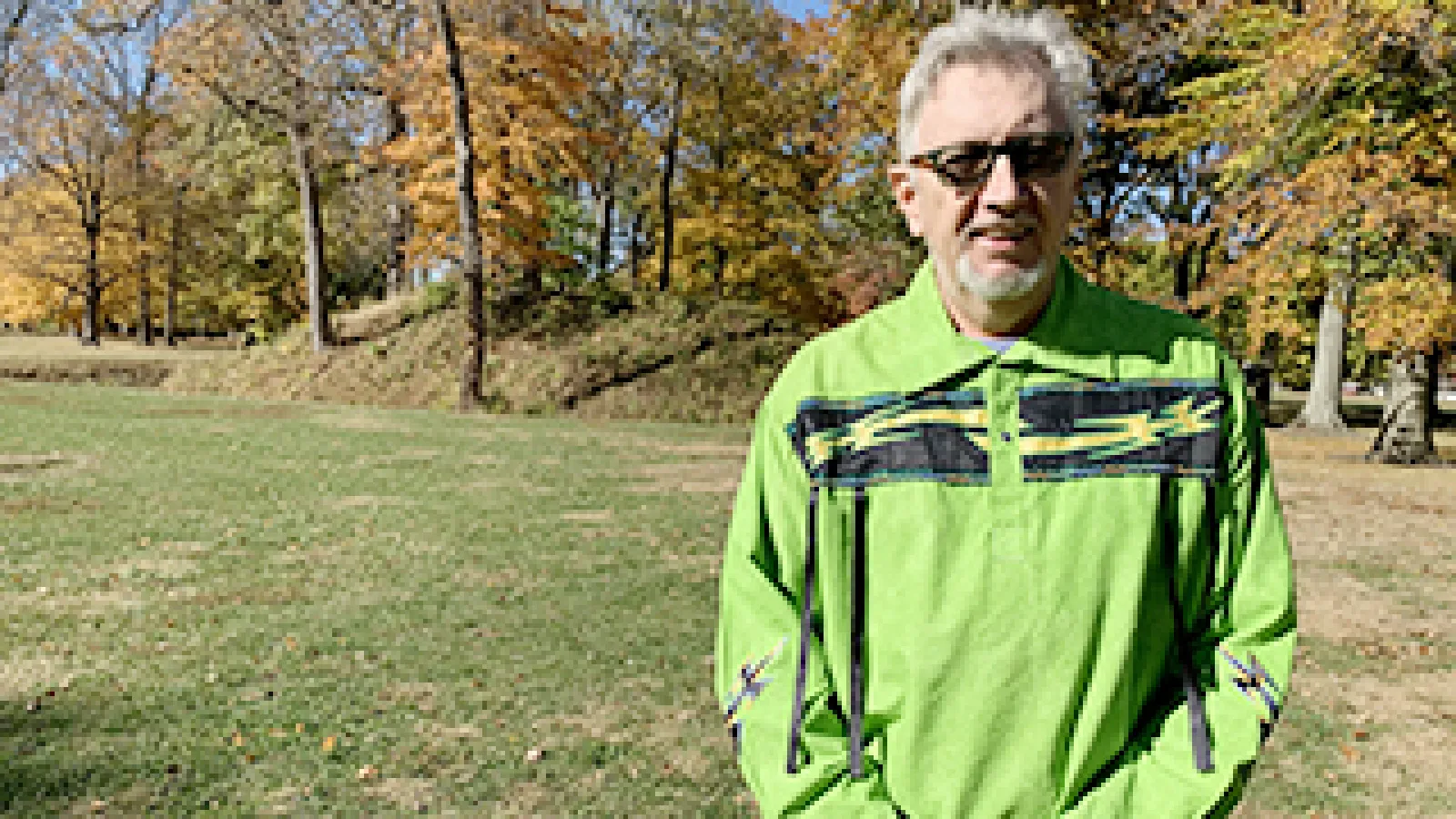 John Low at the Great Circle Earthworks