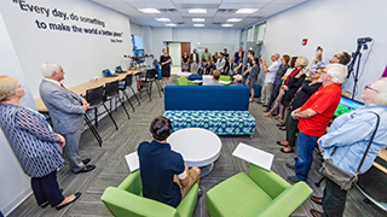 Gary and Connie Sharpe Geography Innovation Commons grand opening, Sept. 20, 2018. 