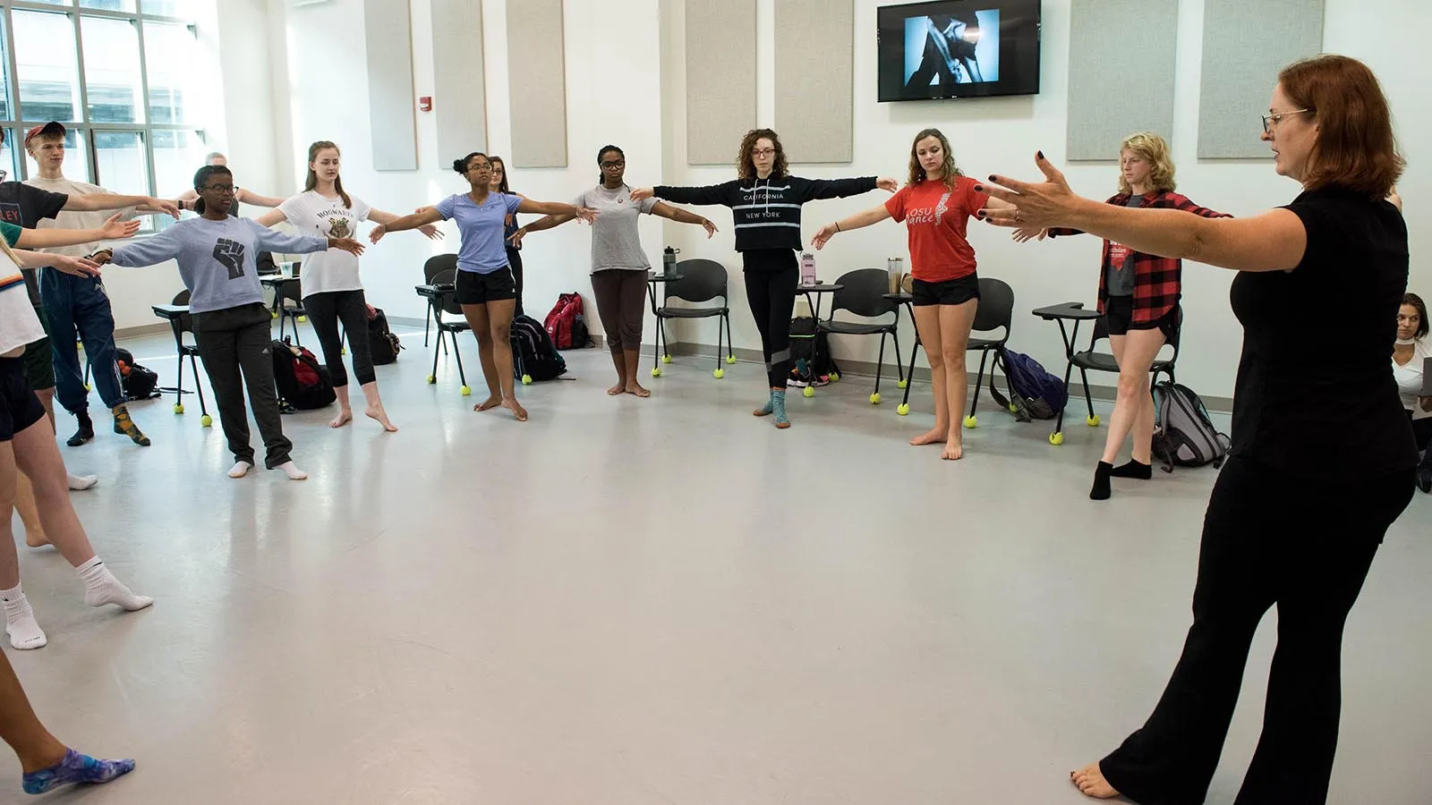Ohio State dance class