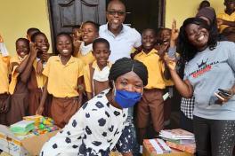 Students at a public school in Ghana