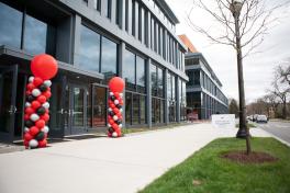 Entrance to the new Theatre, Film, and Media Arts Building