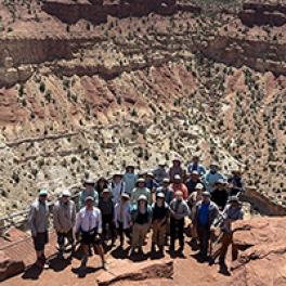 Earth sciences field campers in Utah