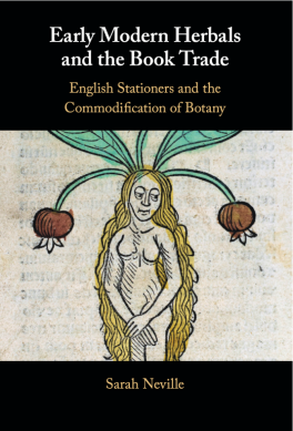 Book cover for "Early Modern Herbals and the Book Trade"