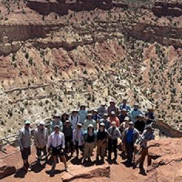 Earth sciences field campers in Utah