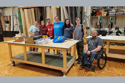 Students posing for a photo