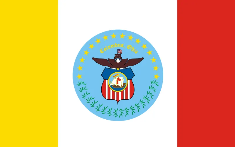The official flag of the city of Columbus