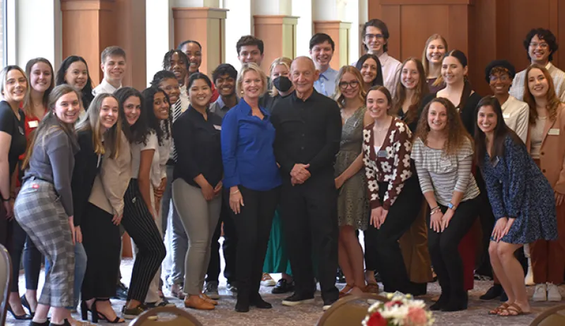 Keith Monda and students