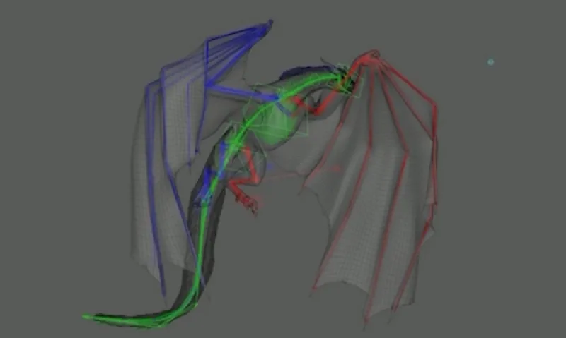 An example of character rigging