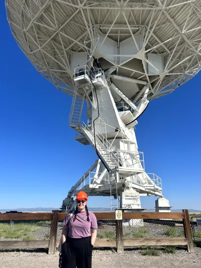 Audrey at the telescope