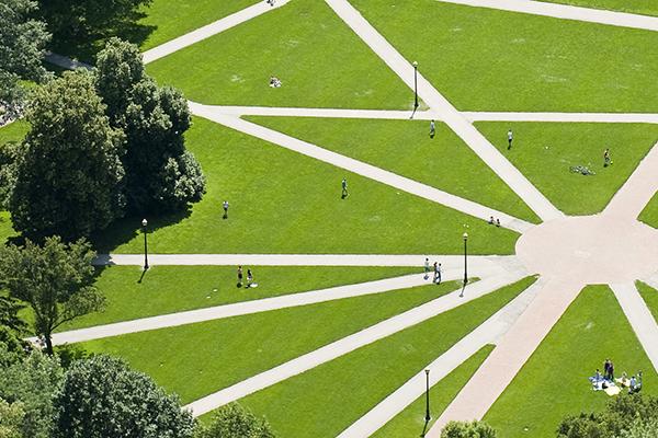 Oval aerial shot