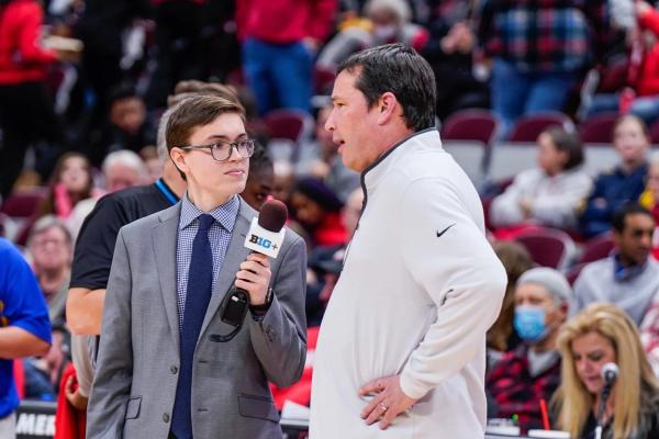 Tyler Danburg conducts an interview
