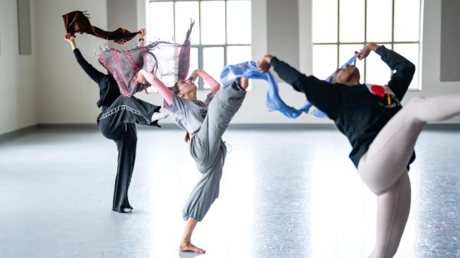 students dancing