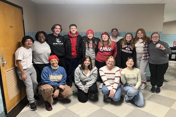 BOLD students pose after creating ornaments