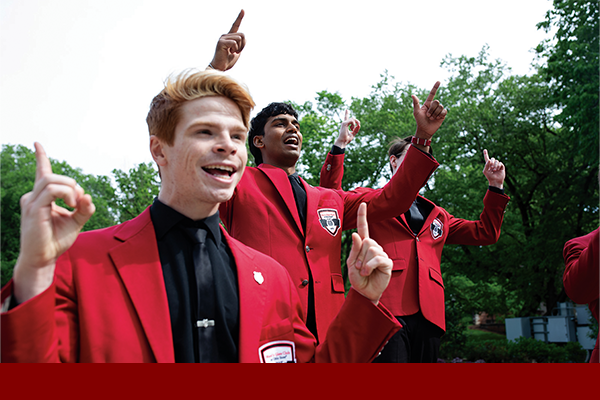 Glee Club performing at Browning Amphitheatre