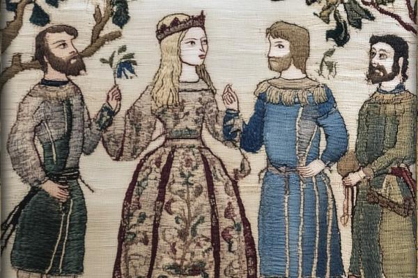a medieval embroidery